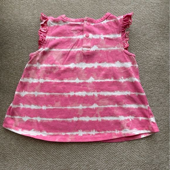 Carhartt Pink Sleeveless Snap Tee Shirt. Size 12 Months. Like New. - Picture 2 of 6